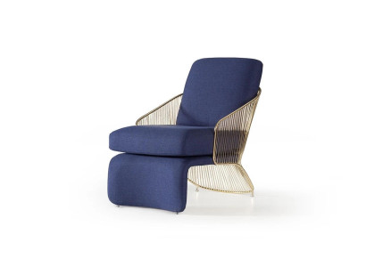 Blue Seat Furniture Luxury Armchair Furnishings Living room Designer Upholstered furniture